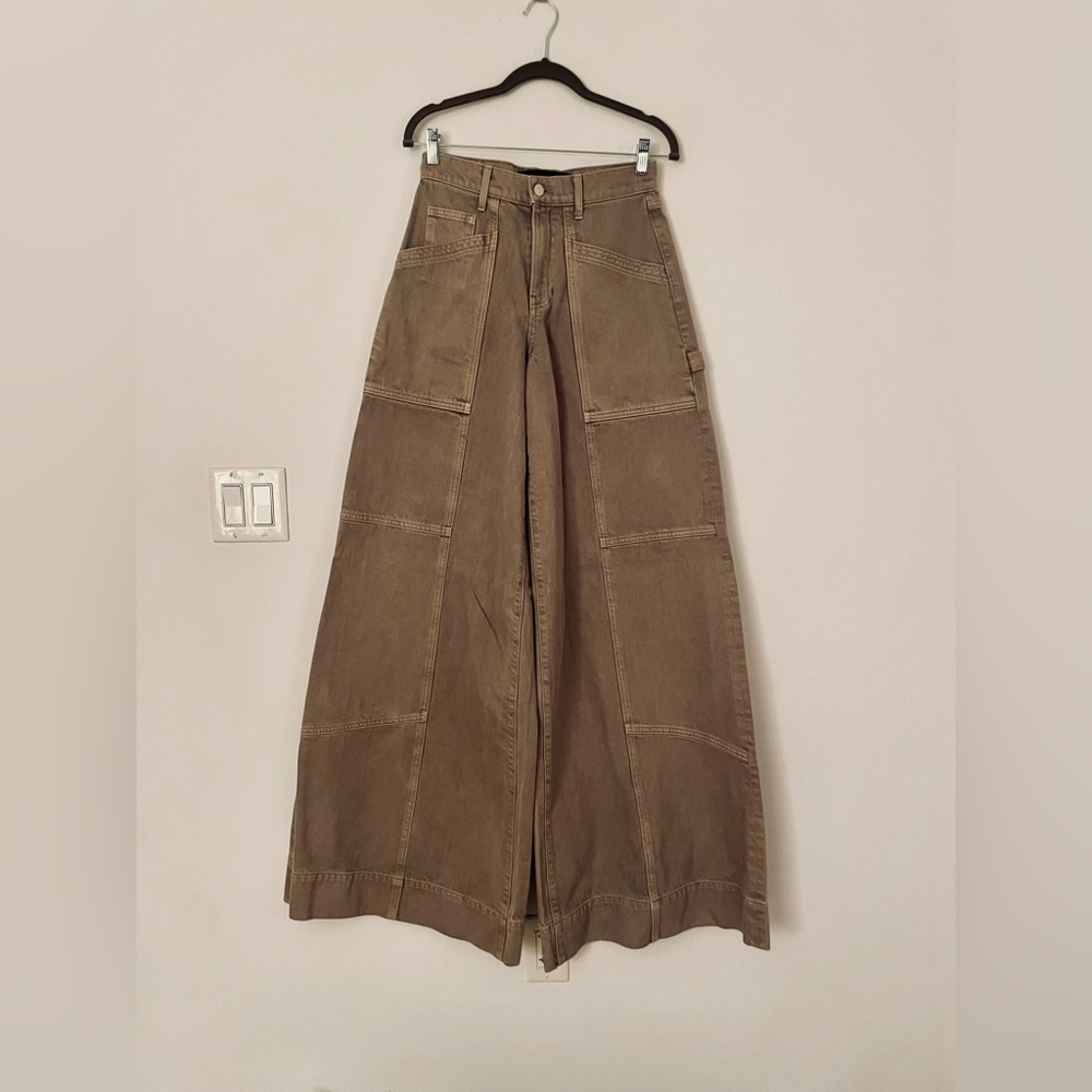 Veronica Beard Extra Wide Leg Cargo Jeans - Picture 4 of 4